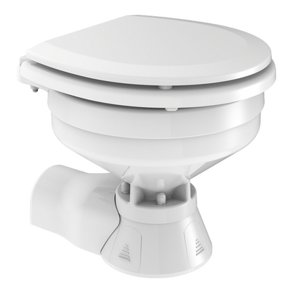 SEAFLO Quiet Flush Freshwater Electric Marine Toilet - Compact Size Bowl