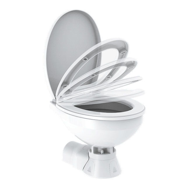 SEAFLO Quiet Flush Freshwater Electric Marine Toilet - Regular Size Bowl