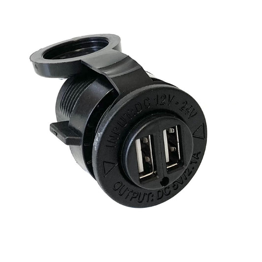 Dual USB Charger Socket & Cap