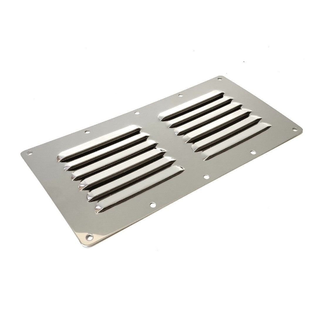 Stainless Steel Louvered Vent - 232 x 118mm