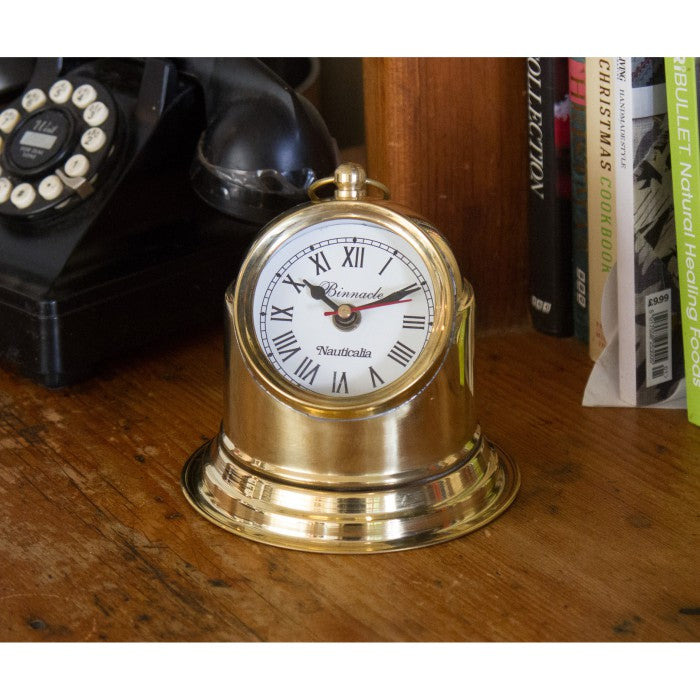 Nauticalia Brass Binnacle Clock - 13cm