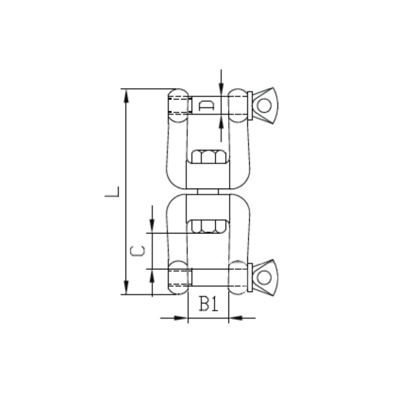 Waveline Stainless Steel Jaw And Jaw Swivel