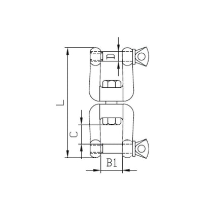 Waveline Stainless Steel Jaw And Jaw Swivel