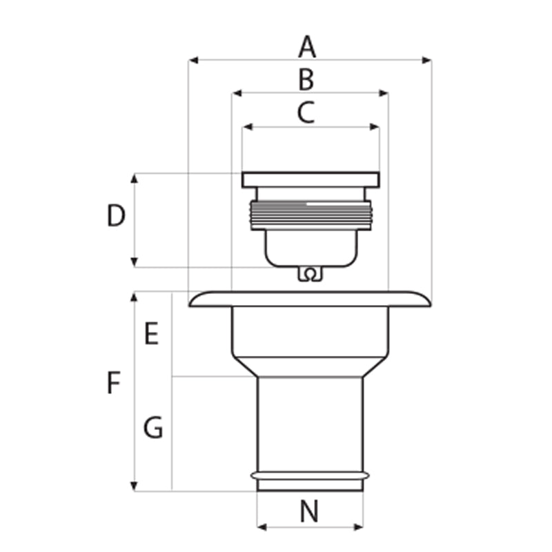 Nuova Rade Plastic Deck Filler With Cap