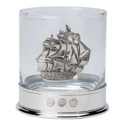 Nauticalia Pewter-mounted Whisky Tumbler