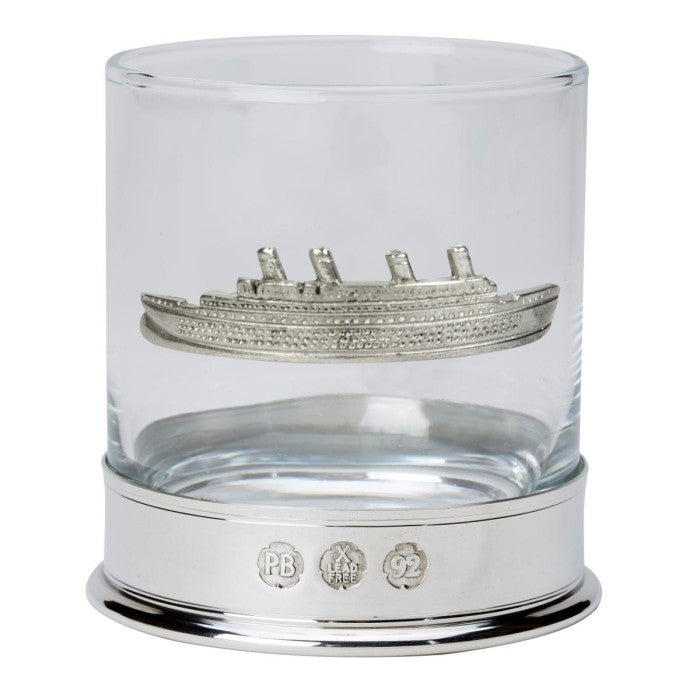 Nauticalia Pewter-mounted Whisky Tumbler