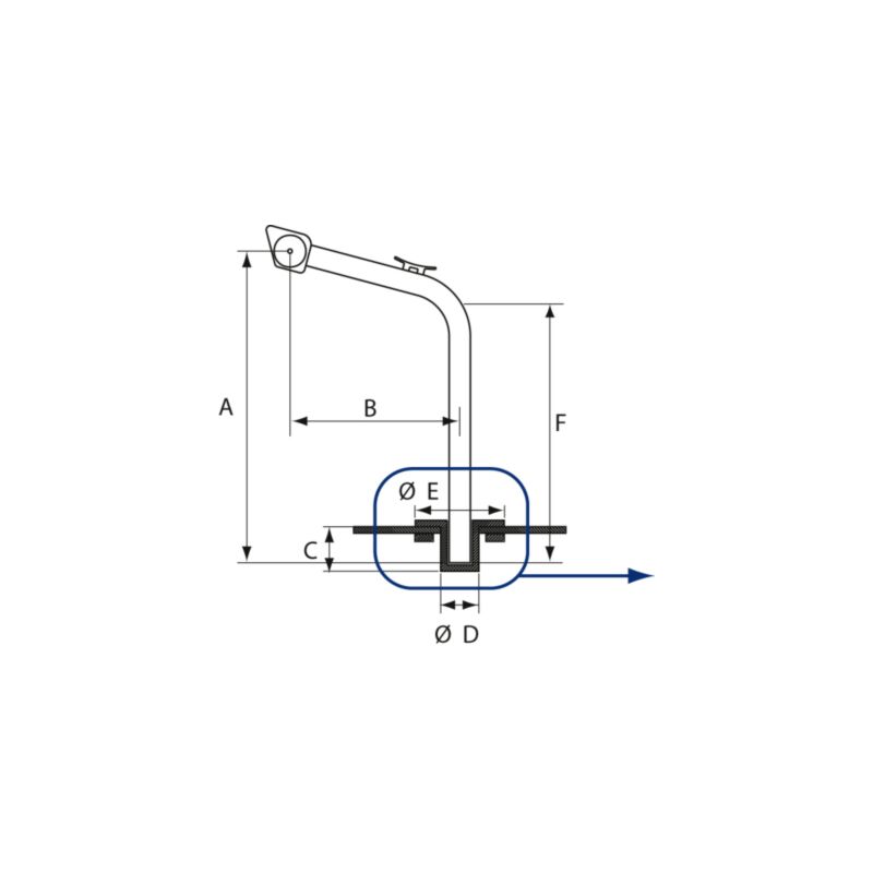 Plastimo Stainless Steel 60mm Tube Marine Boat Davits - 160kg