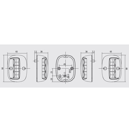 Lalizas FOS LED 20 Port & Starboard Navigation Light