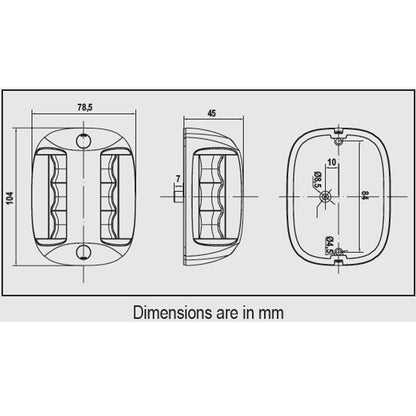 Lalizas FOS LED 20 Bi-Colour Navigation Light