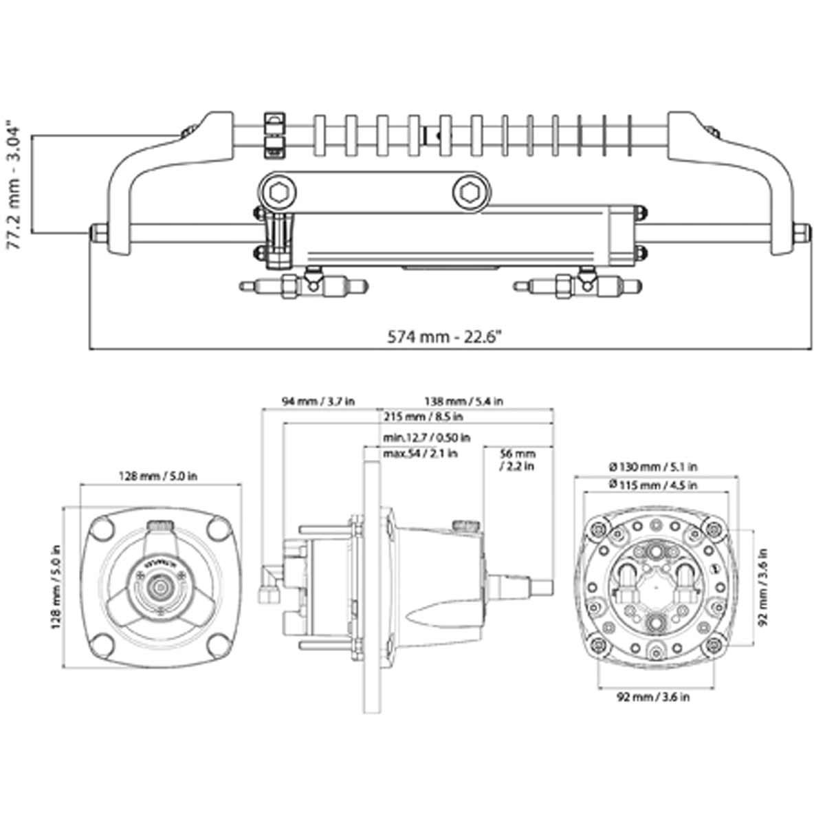 Ultraflex GoTech Outboard Hydraulic Steering Kit