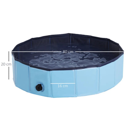 PawHut Foldable Outdoor Pet Paddling Pool