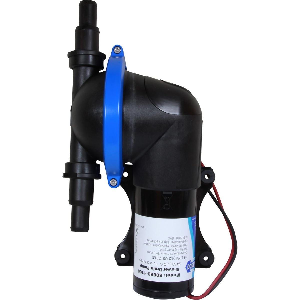 Jabsco 50880 Series Self-Priming Diaphragm Bilge And Shower Pump - 16 LPM