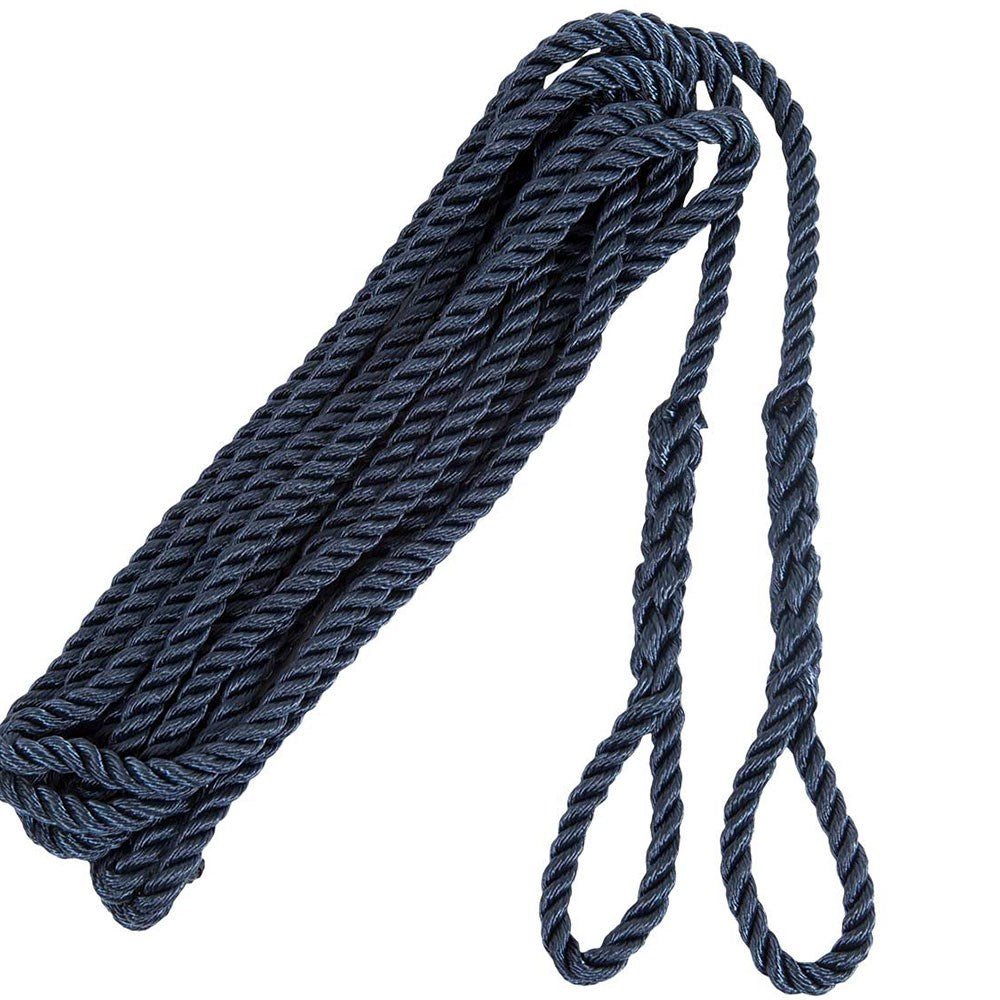 Seago 3 Strand Fender Rope Line With Spliced Eye - 8mm