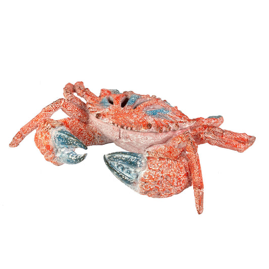 Hanah Coral Creatures Crab Hand Painted Resin Nautical Gift - 28cm