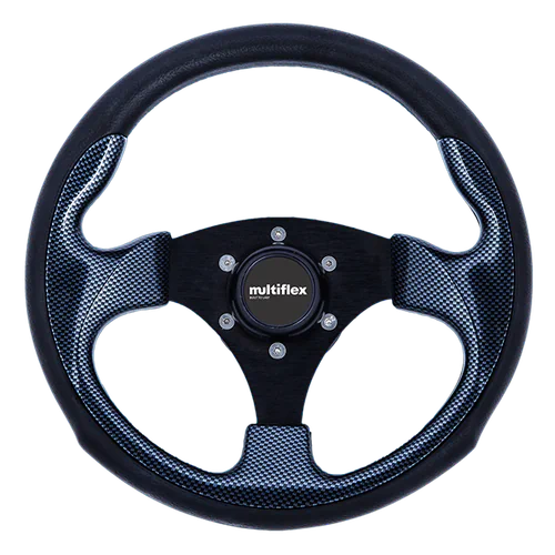 Multiflex Zeta W6 Sports Standard Marine Steering Wheel - 350mm