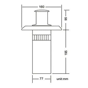 South Pacific PRO EC1000A Vertical Electric Capstan Kit - 6mm / 12v