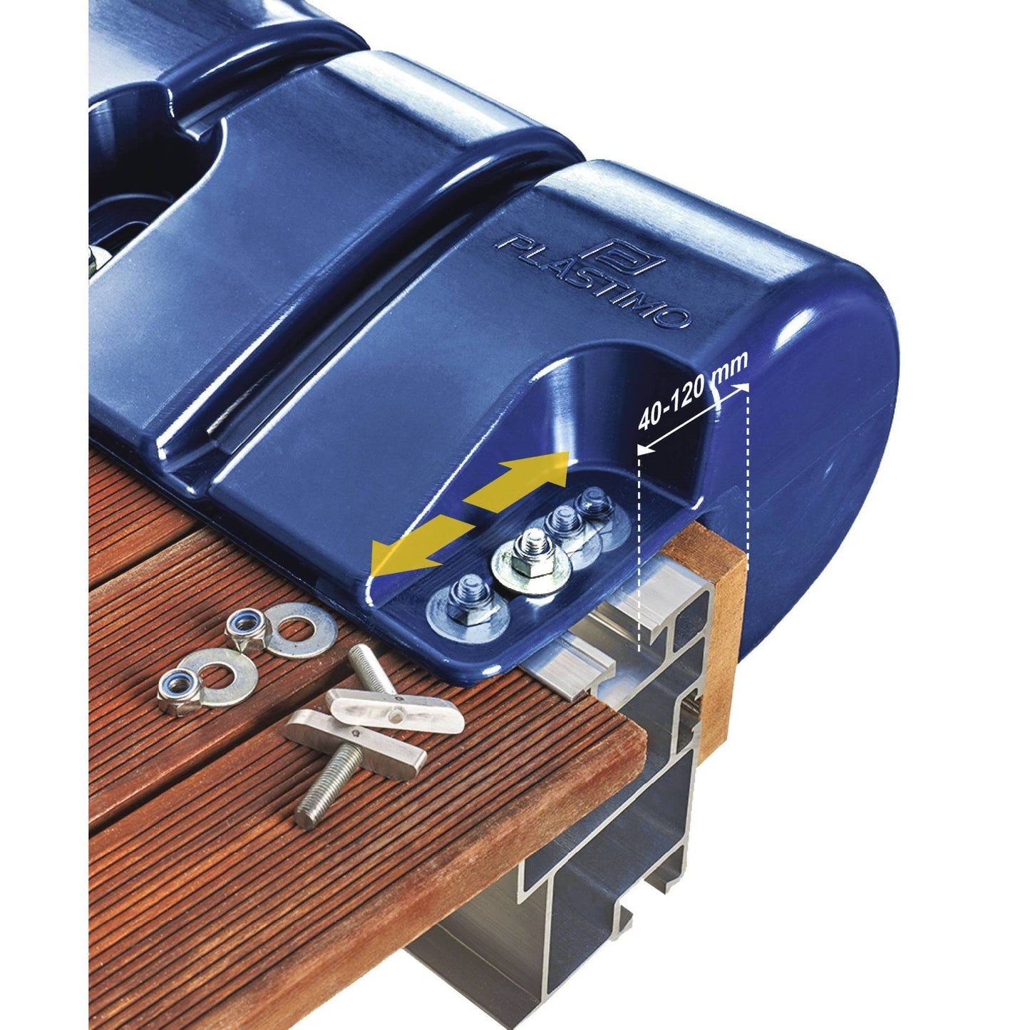 Plastimo Bumper Dock Pontoon Fender With Grooves - 90 x 30cm