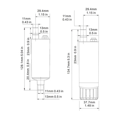 SEAFLO Inline Pump 200gph 1m 12V Wire No Clips