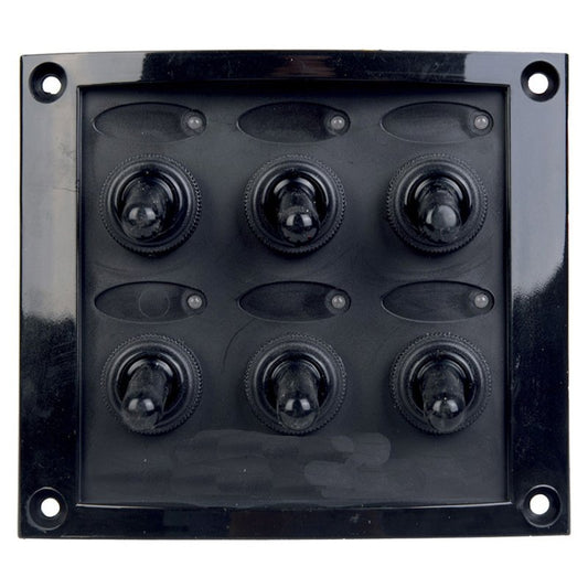 Talamex 6 Gang / Way Switch Panel Weatherproof - Horizontal