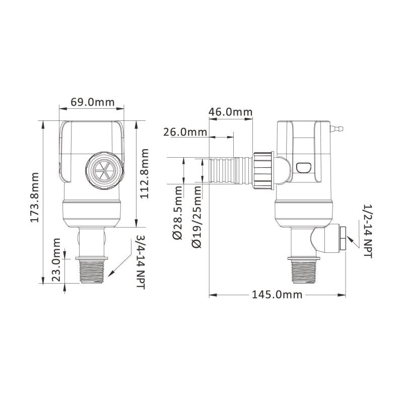 SEAFLO Series 13D Livewell/Baitwell Pump - 1100 GPH