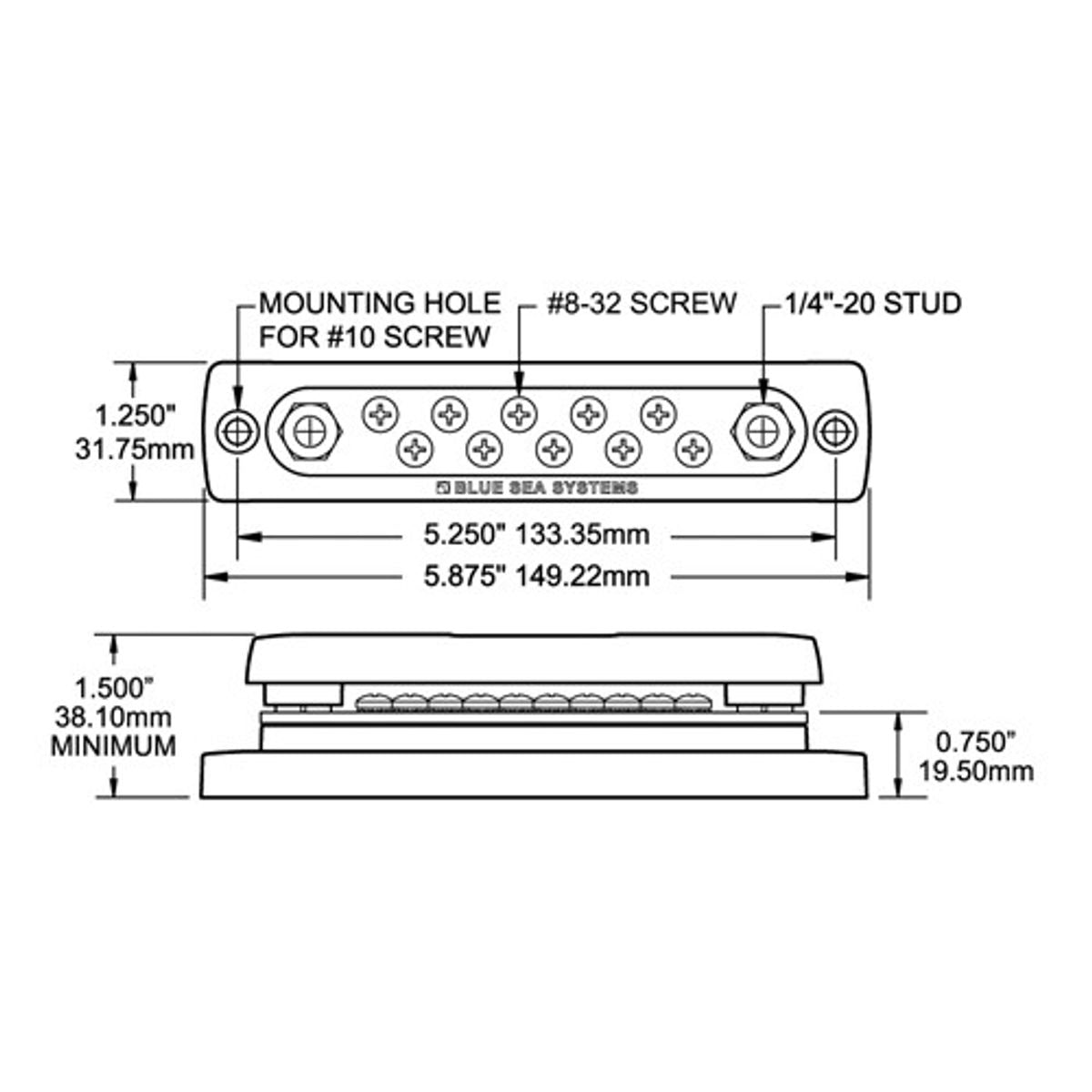 Blue Sea Common 150A BusBar