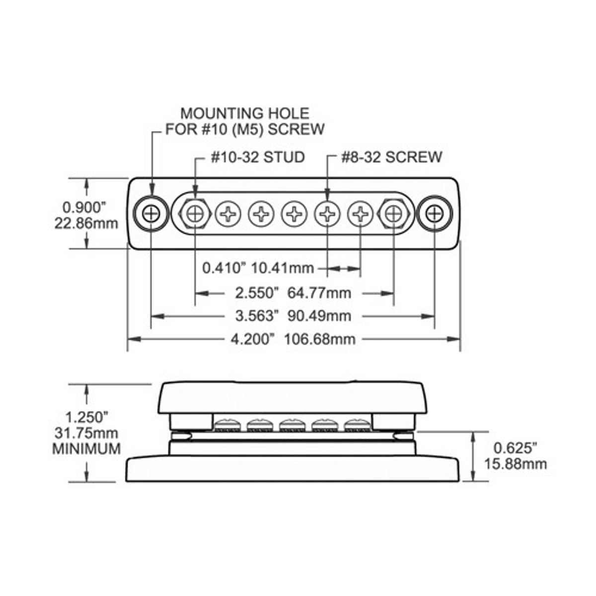 Blue Sea Systems Minibus 100A BusBar