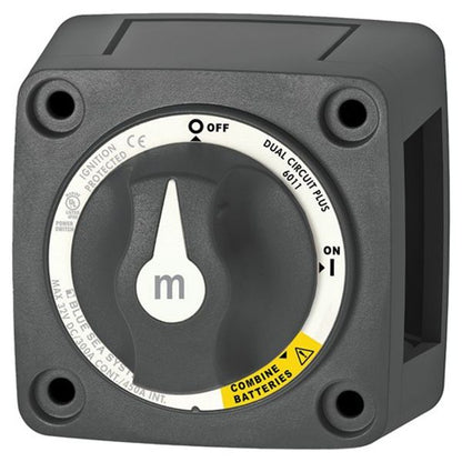 Blue Sea M Series Battery Switch Mini Dual Circuit Plus 6011200 - Black