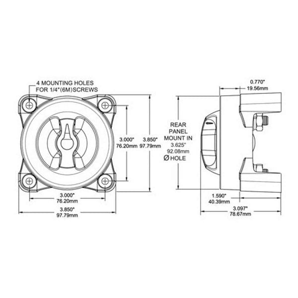 Blue Sea E Series Single Circuit Battery Switch