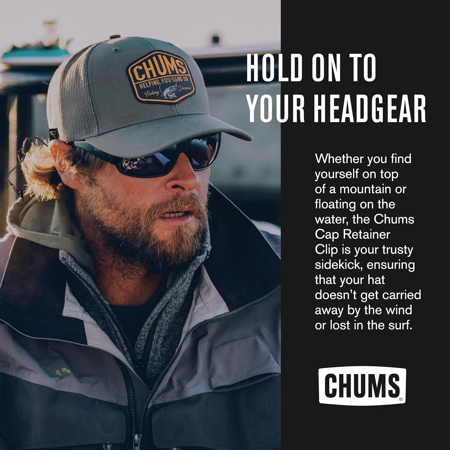 Chums Cap Retainer Hat Clip Adjustable Hat Holder