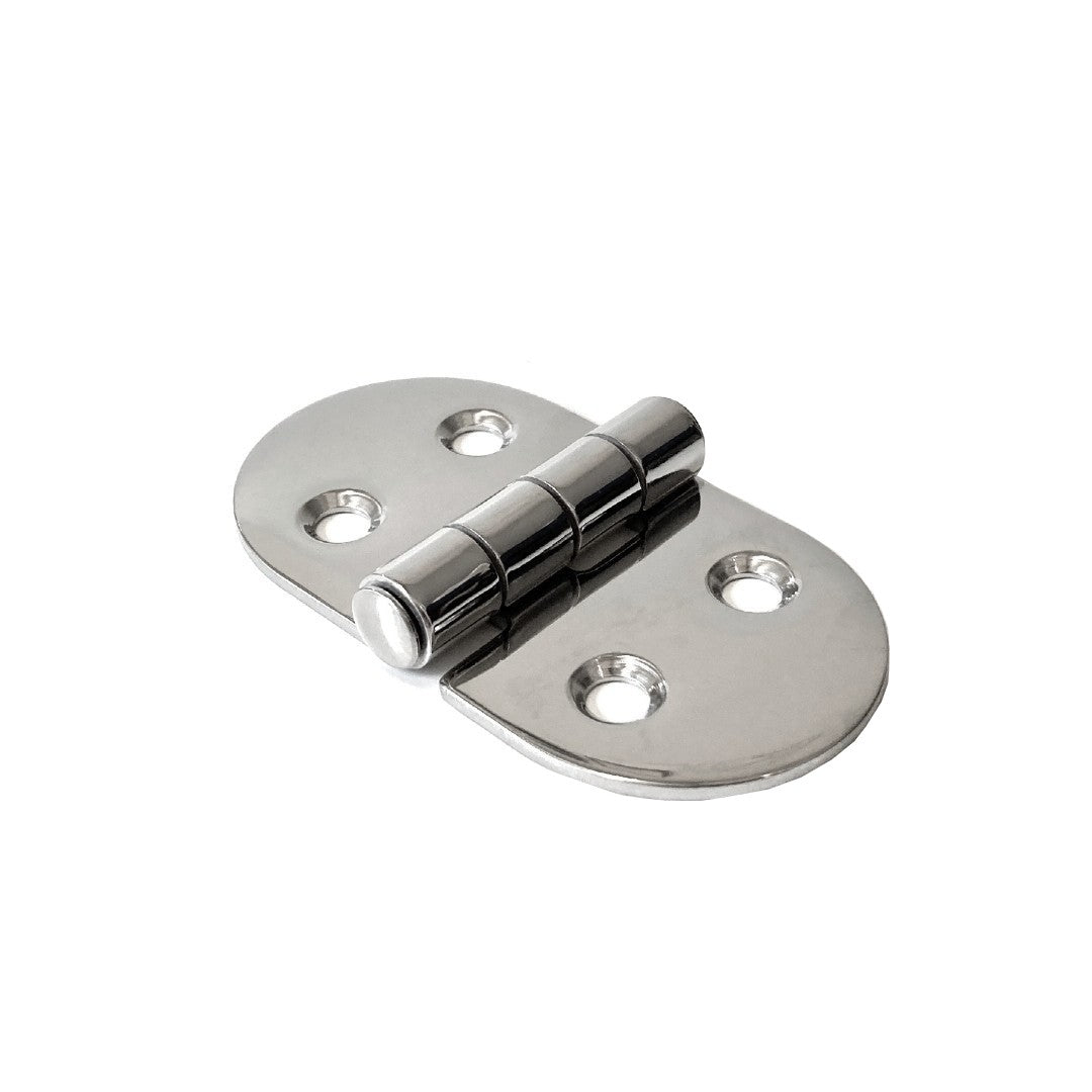 Stainless Steel Flat Round Sided Hinge - 35mm x 35mm x 38.5mm