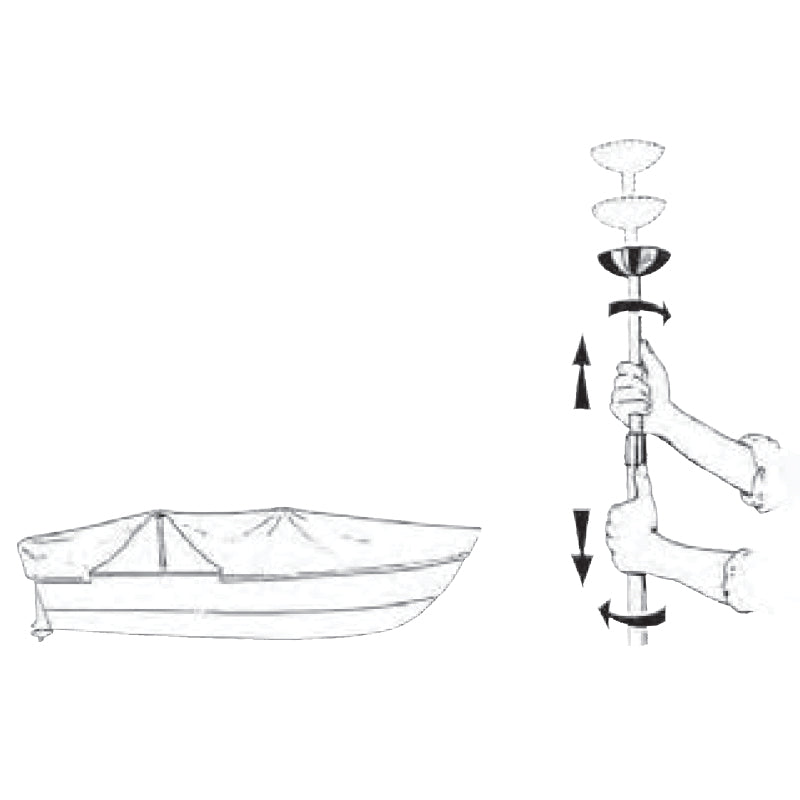 Nuova Rade Boat Cover Telescopic Awning Support Pole