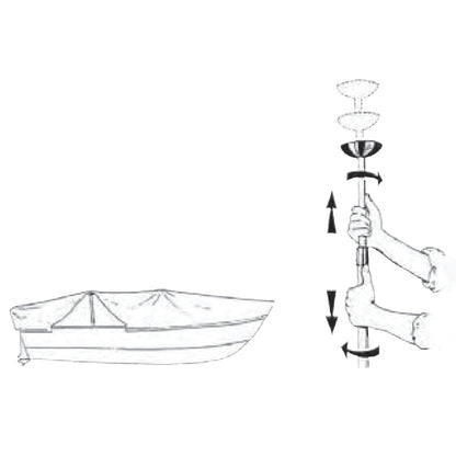 Nuova Rade Boat Cover Telescopic Awning Support Pole