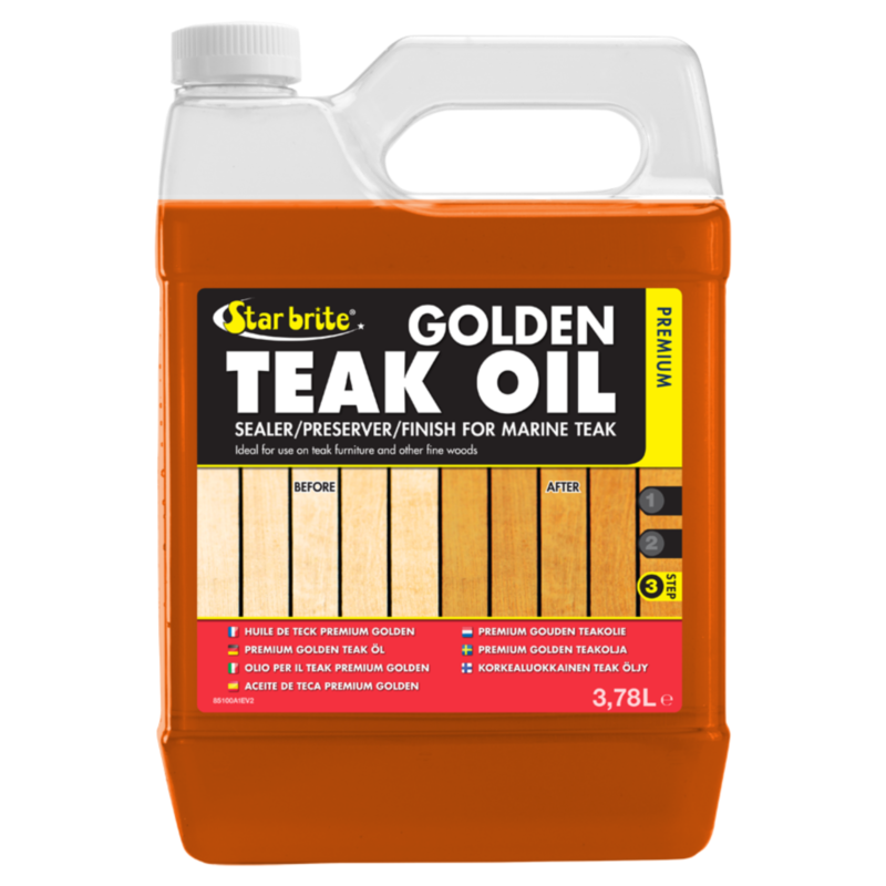 Starbrite Premium Golden Teak Oil Step 3 Marine Wood Protection