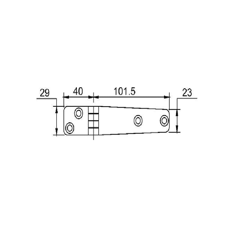 Stainless Steel Heavy Duty Cast Hinge - 23 x 142mm