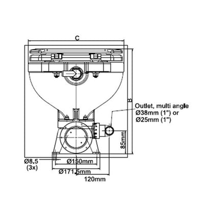 Johnson Aqua-T Electric Compact Toilet