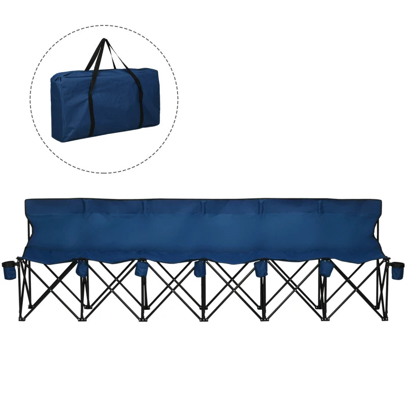 Outsunny 6 Seater Folding Camping Bench