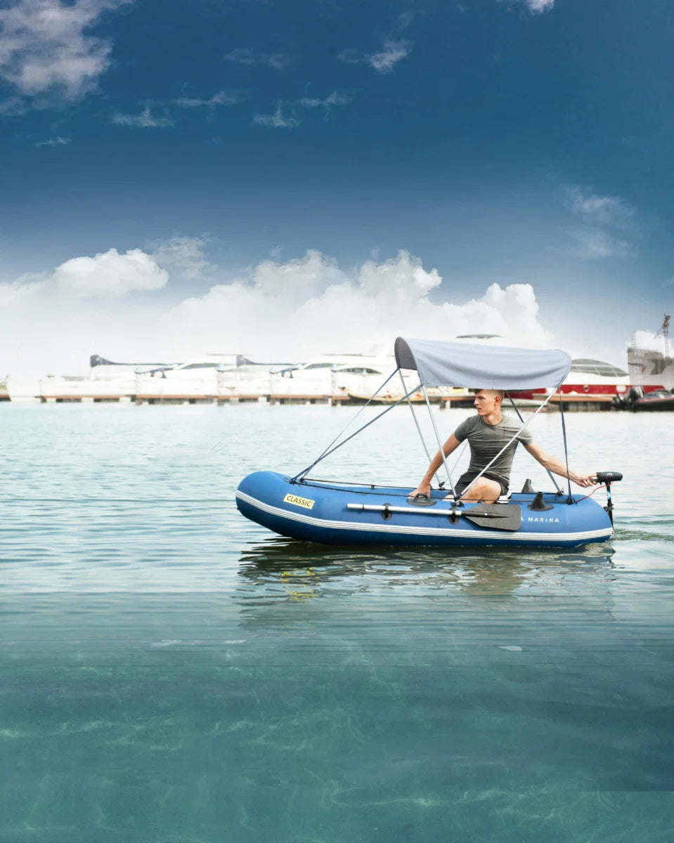 Aqua Marina Classic Inflatable Fishing Boat With T-18 Electric Motor