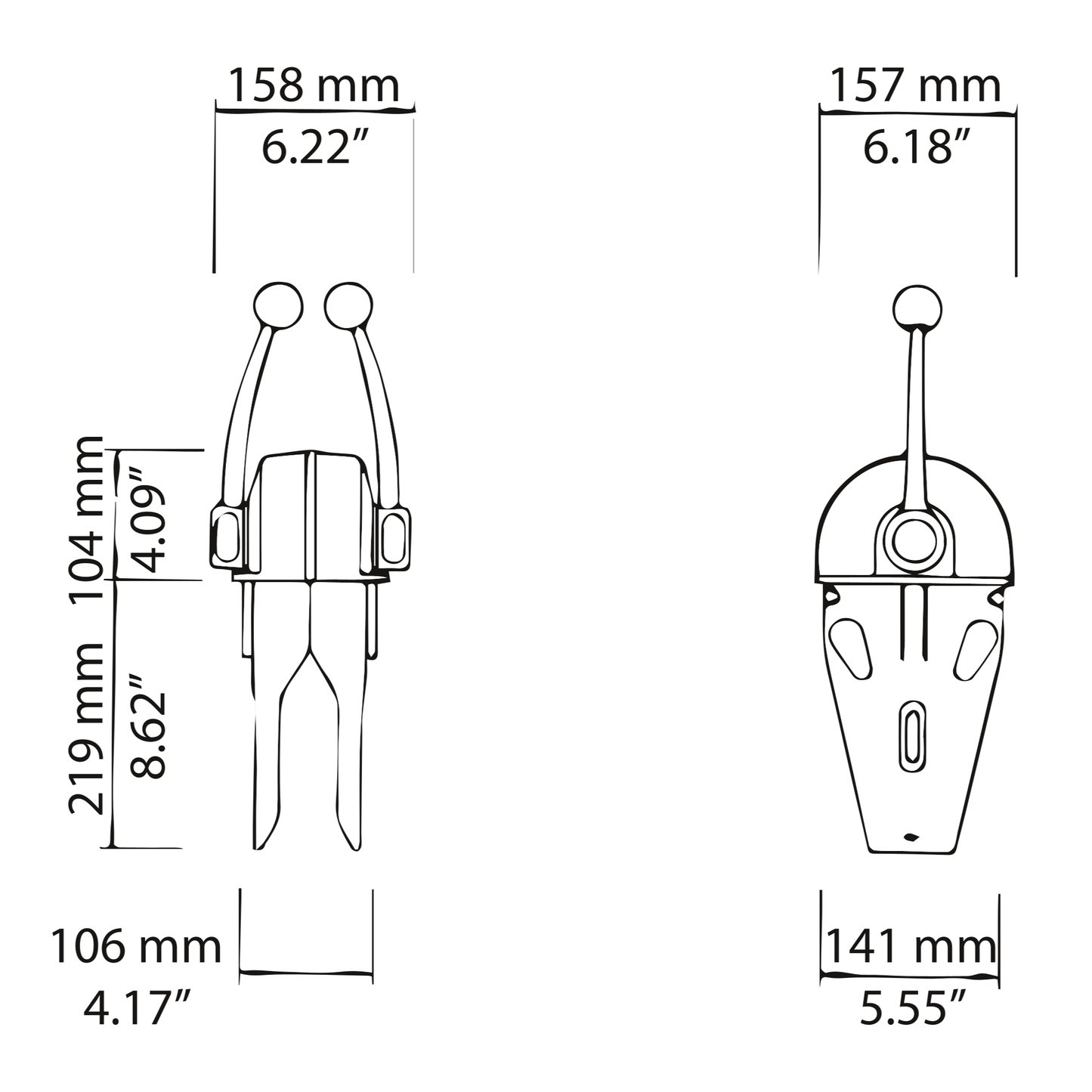 Ultraflex B104 Twin Lever Top Mount Control