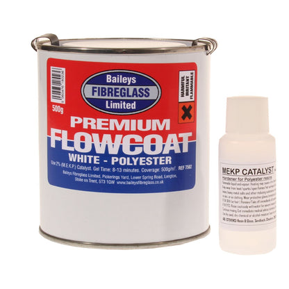 Baileys Fibreglass Topcoat / Flowcoat - Brilliant White