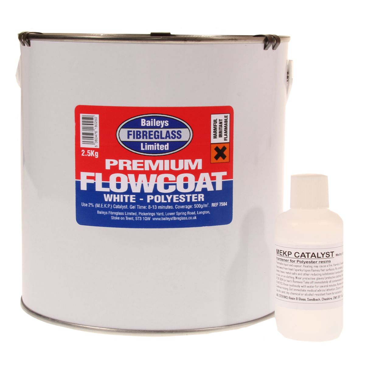 Baileys Fibreglass Topcoat / Flowcoat - Brilliant White