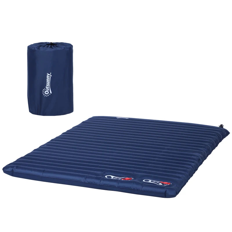 Outsunny Portable Inflatable Camping Double Air Mattress