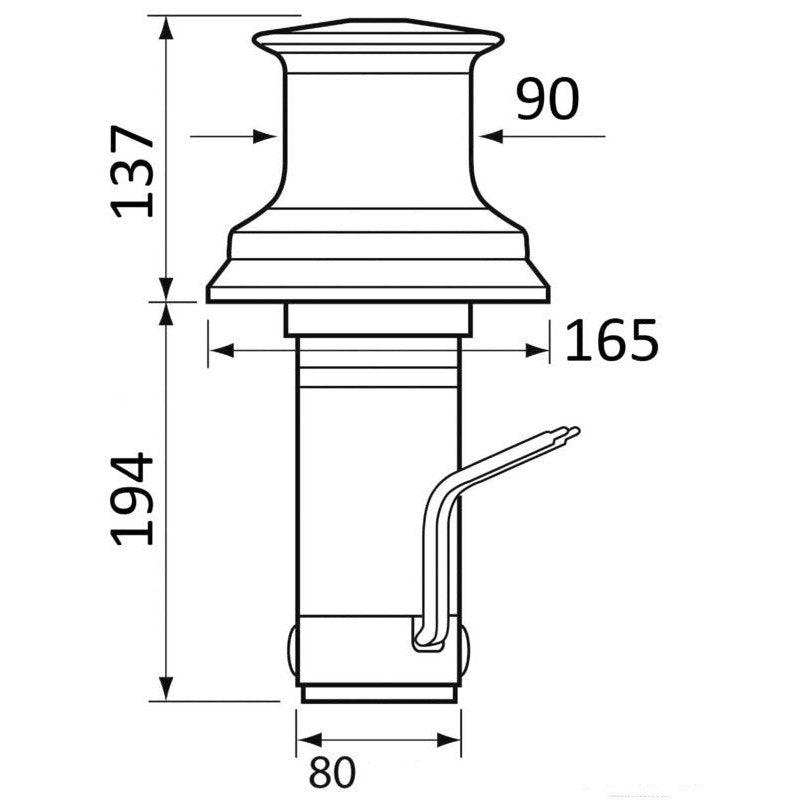 Lewmar C3 Vertical Electric Capstan Kit - 1000w