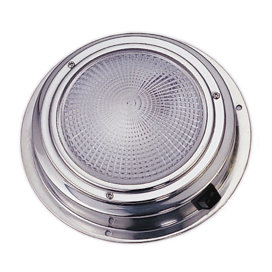 LED Stainless Steel Cabin Light 4" Dome 12 volt