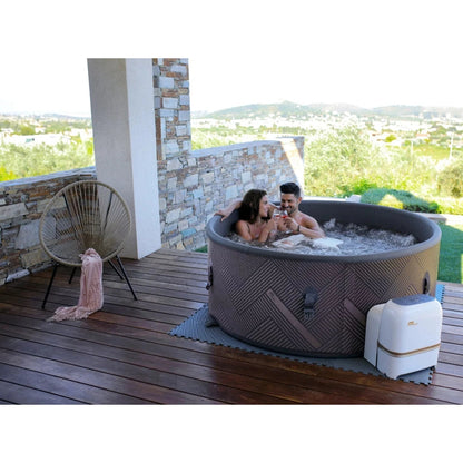 MSpa Verto Mono-Eco 6 Person Round Champagne Gold Inflatable Hot Tub
