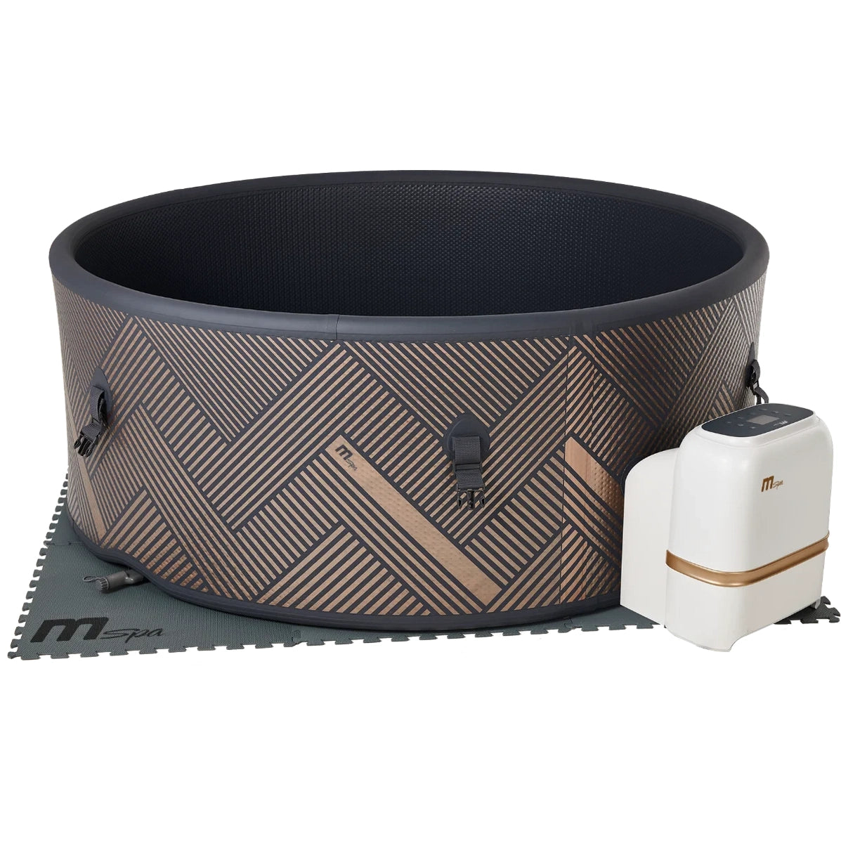 MSpa Verto Mono-Eco 6 Person Round Champagne Gold Inflatable Hot Tub