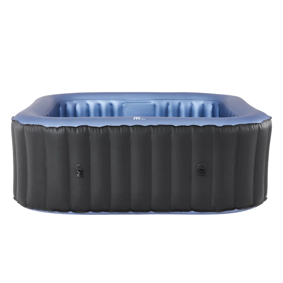 MSpa Comfort Tekapo 6 Person Square Black and Blue Inflatable Hot Tub