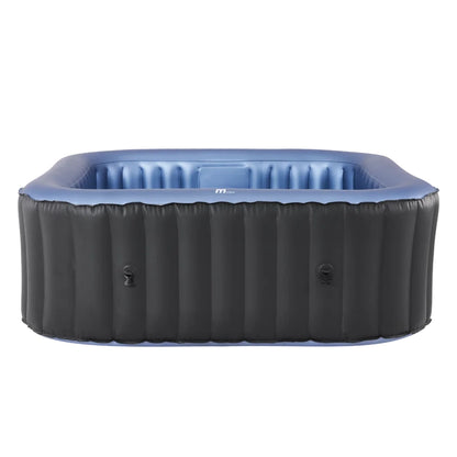 MSpa Comfort Tekapo 6 Person Square Black and Blue Inflatable Hot Tub