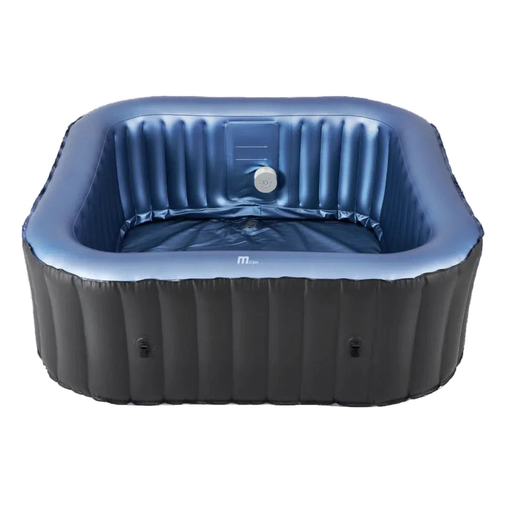 MSpa Comfort Tekapo 6 Person Square Black and Blue Inflatable Hot Tub