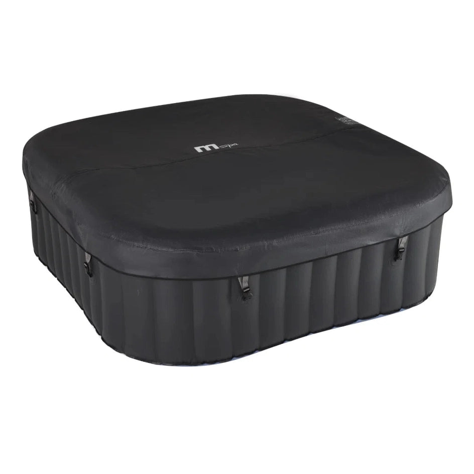 MSpa Comfort Tekapo 6 Person Square Black and Blue Inflatable Hot Tub