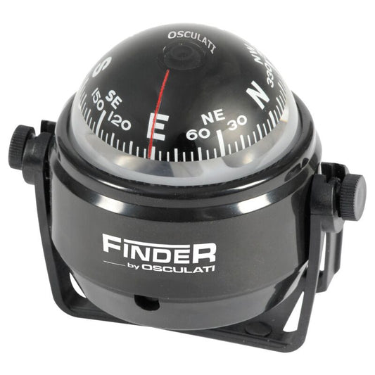 Osculati Finder Compass 2" Black/Black Card With Bracket